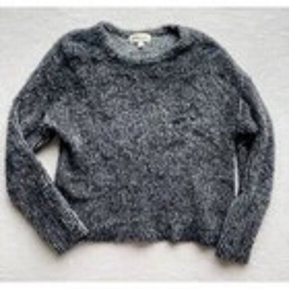 Cloth & Stone Cropped Stripe Eyelash Sweater - NEW - Picture 1 of 8